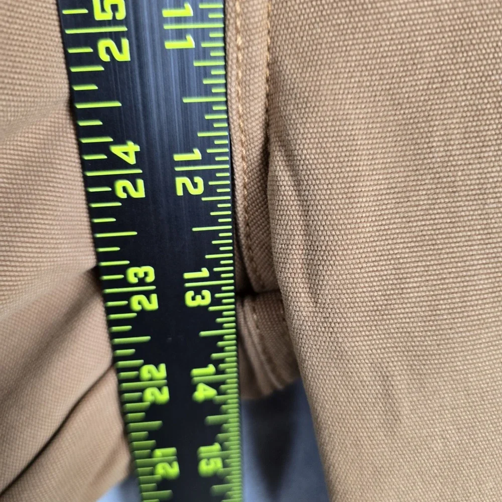 Coleman Mens Fleece Lined Canvas Utility Work Pants Tan Brown 40x32 Straight Leg